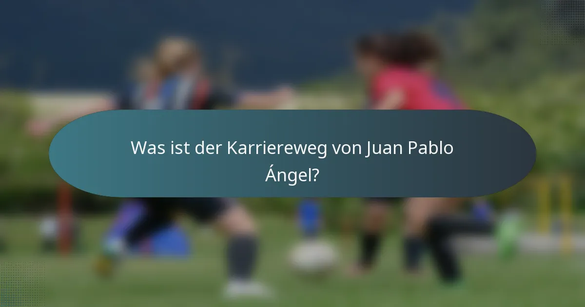 Was ist der Karriereweg von Juan Pablo Ángel?